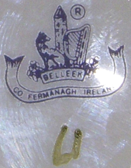 Belleek Daisy Design Tall Vase with 8th Mark Circa 1993-1996