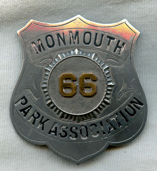 Early 1890s Monmouth (New Jersey) Park Association Horse Racing Track Official Badge