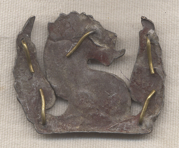 Early Ayrshire Yeomanry Hat Badge in Leaded Silver Plate