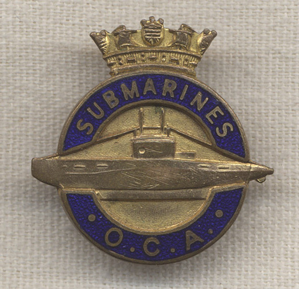 1920s-1930s British Navy Submarines Old Comrades Association Veterans' Group Member Badge