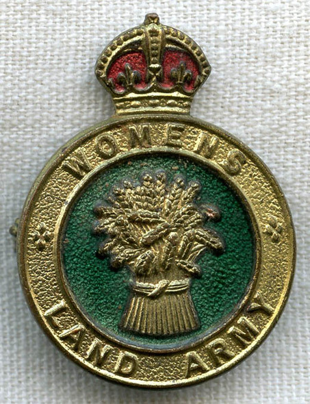 WWII British Women's Land Army Cap Badge