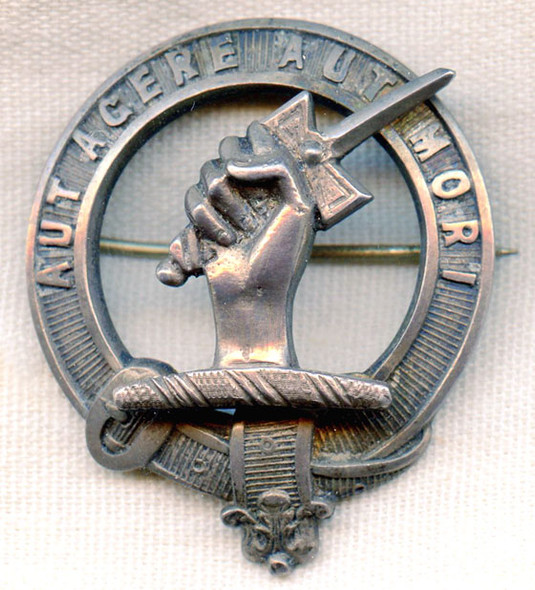 Silver Scottish Clan Barclay Badge by Mackay & Chisholm Dated 1950