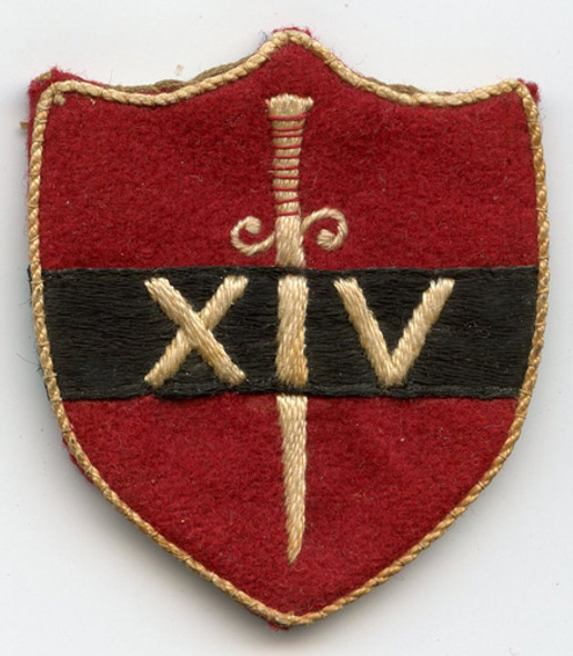 Beautiful Circa 1944 British 14th Army Formation Sign Handmade in India