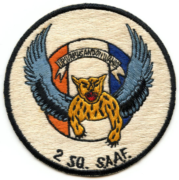 Rare Korean War South African Air Force (SAAF) Squadron 2 "Flying Cheetahs" Jacket Patch