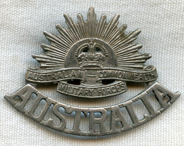 WWI Era Australian Military Forces Sweetheart Pin Made from Collar & Shoulder Titles