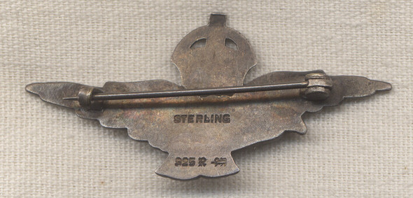 Nice Sterling 925 Marked WWII Royal Air Force (RAF) Sweetheart Pin