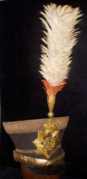 Stunning 1840s Early Victorian Era Indian Army Officer's Ball-Top Shako