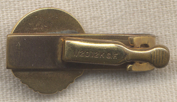 1950s Savage Arms 10K Gold 25 Years of Service Tie Bar