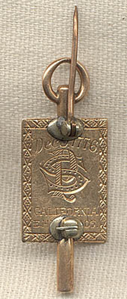 1905 Phi Beta Kappa Key Made into a Pin in Gold