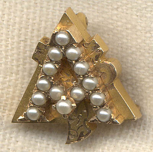 1943 Alpha Gamma Delta Sorority of Northwestern University Pin in Gold