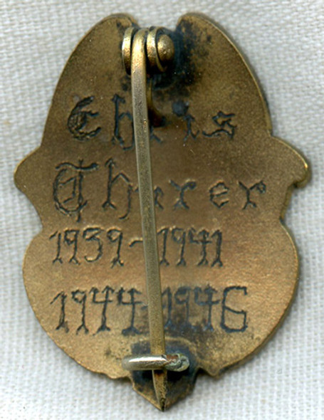 1940s Keyport (New Jersey) Fire Dept. Retired Captain Badge Named & Dated