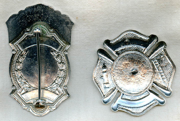 Early 1980s USNAS South Weymouth, Massachusetts Firefighter Hat & Breast Badge Set