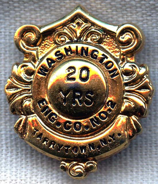 1976 Named Washington Eng. Co. No. 2 (Tarrytown, New York) 20 Years of Service Badge