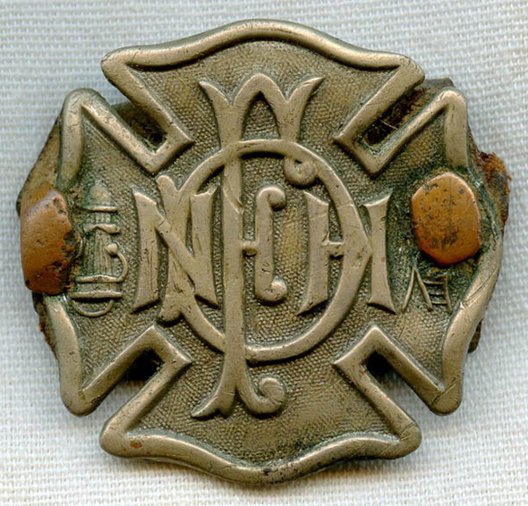1870s-1880s New Haven, Connecticut Fire Department Mascot Collar Badge