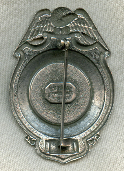 1910s-20s El Paso, Texas Fire Dept. Badge by C.D. Reese of NYC