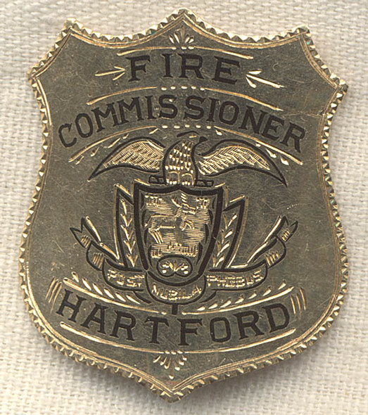 Pair of 1920s-1930s 14K Gold Badges of George A. Wardinski/Wardinsky