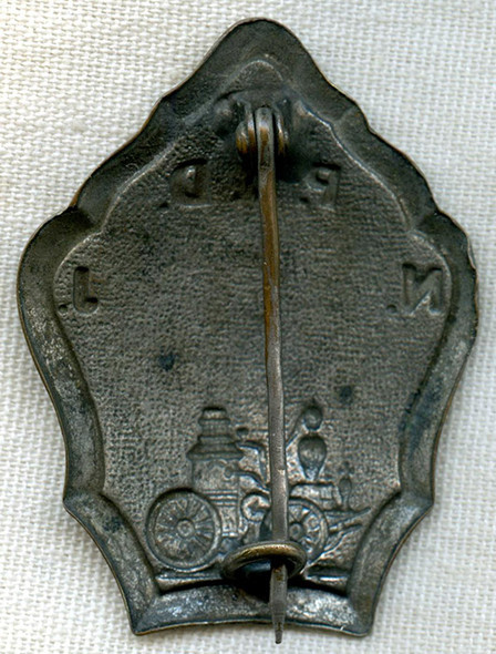 1880's Passaic, New Jersey Fire Dept. Howe Steam Fire Engine No. 4 Badge<p>NOT AVAILABLE