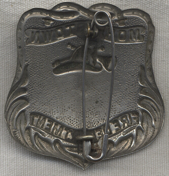 1880s Morristown, New Jersey Fire Department Badge 'Police 2'