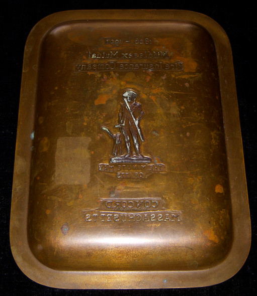 1926 Concord, Massachusetts Commemorative Minuteman Tray for Fire Insurance Co.