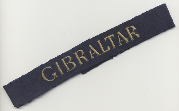 Extremely Rare Imperial German GIBRALTAR Cuff Title Worn From 1901-1918