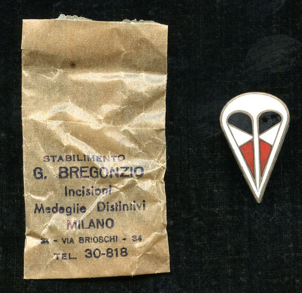 Rare WWII Nazi Army 1st Fallschirmjaeger Regt. Cap Badge Made Locally in Italy