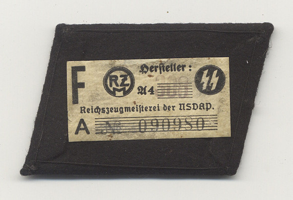 Mint, Beautiful and Rare 87th SS Foot Regiment Innsbruck Bullion Collar Tab