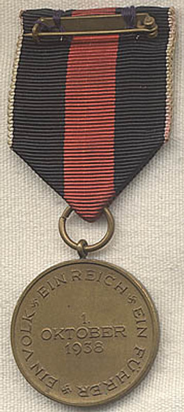 1938 Nazi Sudetenland Medal