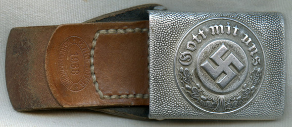 Beautiful Pre-War Nazi Police Belt Buckle Dated 1938 by G. Bremmer