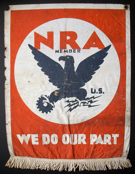 Rare Circa 1933-1934 National Recovery Administration (NRA) Store Participant Banner