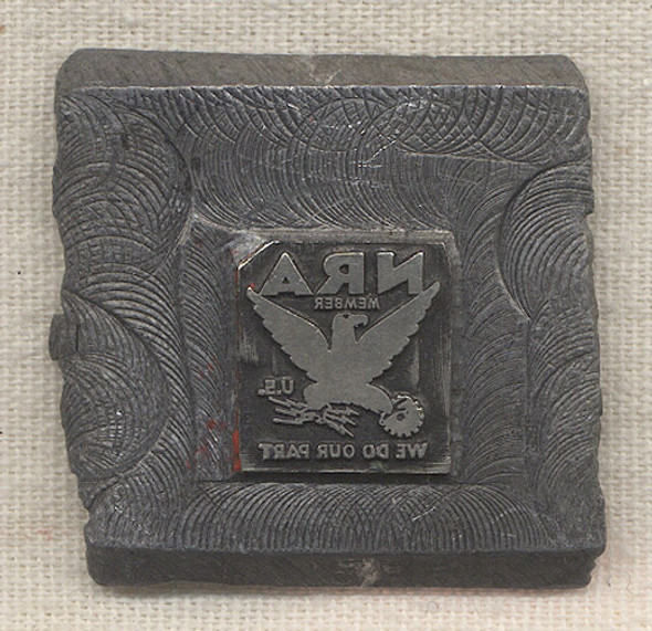 1930s National Recovery Act (NRA) Printing Stamp<p> NO LONGER AVAILABLE