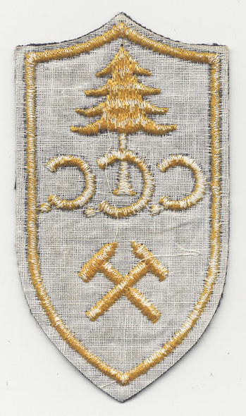 1930Õs Civilian Conservation Corps Mechanic Rate Patch, Yellow on Black