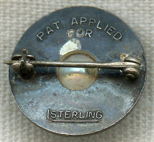 Beautiful WWII Sterling "Remember Pearl Harbor" Pin with 3-D Pearl