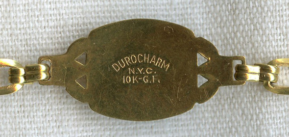 WWII US Navy 10K Gold-Filled Sweetheart Bracelet by Durocharm