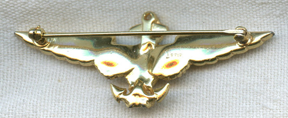 Beautiful WWII US Navy Sweetheart Wing by Trifari