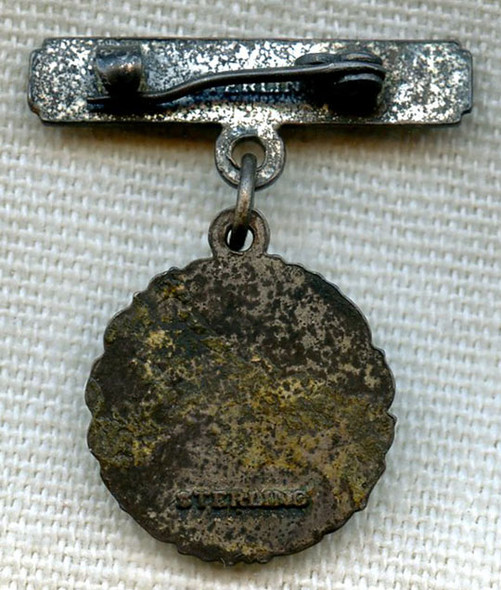 Sterling WWII US Army  Signal Corps Camp Crowder Sweetheart Pin