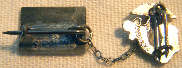 Sterling WWII USMC Son-in-Service Chained Pin by J. O. Pollack