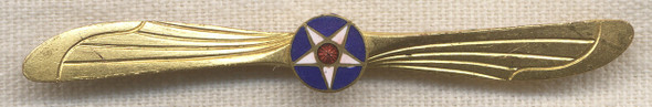 WWI - 1920s US Air Service Enameled Sweetheart Propeller Pin by Robbins