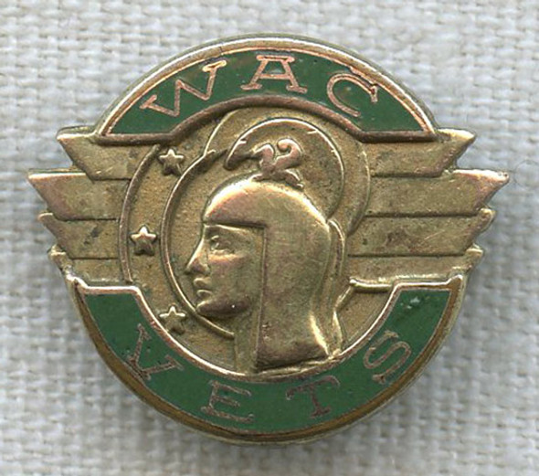 WWII Gold-Filled Women's Army Corps (WAC) Service / Discharge Pin