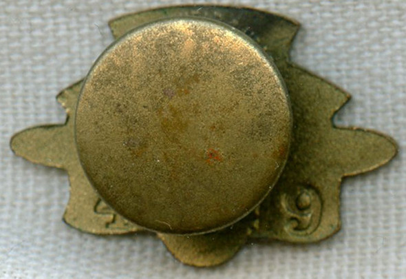 Numbered WWI US Aircraft Factory Worker Lapel Badge by Whitehead & Hoag