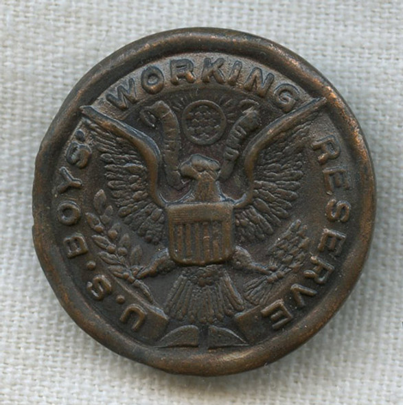 Small WWI United States Boys' Working Reserve (USBWR) Badge