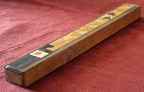 Very Cool Japanese Patriotic Chopstick Box with Aviation Motif - Exquisite