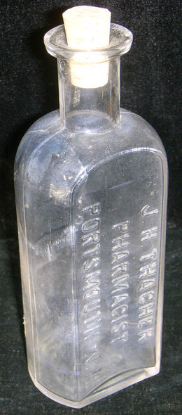 Circa 1900 Thacher Pharmacist Bottle Portsmouth, New Hampshire