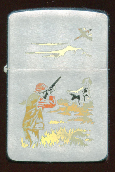 Circa 1958 Zippo Lighter with Pheasant Hunting Scene