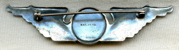 WWII CAA War Training Service (WTS) Instructor Wing Badge