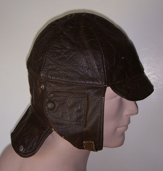 Interesting Circa 1920s or Early 1930s Leather Flight Helmet