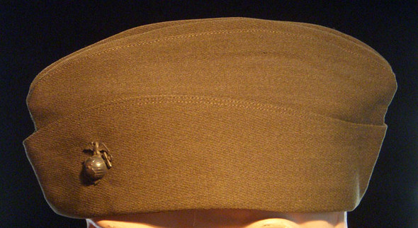 WWII US Marine Corps Lieutenant Overseas Cap<p> NO LONGER AVAILABLE