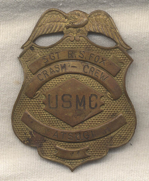 Named Korean War USMC Atsugi Crash Crew Badge