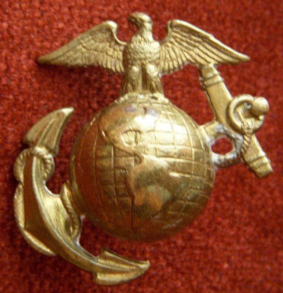 1920s US Marine Corps Enlisted Man Dress EGA Hat Badge