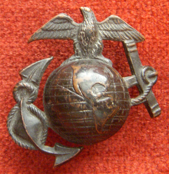 Nice WWI US Marine Corps Enlisted Man Hat Badge