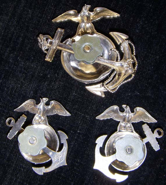 Beautiful WWII Model 1944 US Marine Corps Officer EGA Set by H&H Viking